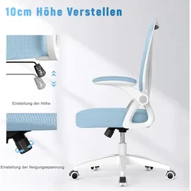 naspaluro Bürostuhl Polyester Blau
