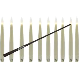 FHS International LED Kerzen schwebend 10 St. creme 12,5 cm