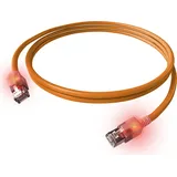 EasyLan CS1OOADAD0010 - Cat.6a LED Patchkabel, DualBoot, S/FTP orange, 1 m