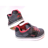 Heelys Bolt Plus X2 Lighted Schuhe mit Rollen Sneakers schwarz/grau/rot Gr. 33