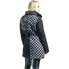 Rock Rebel by EMP Damen schwarz/graue Jacke mit Nieten und Print S - S