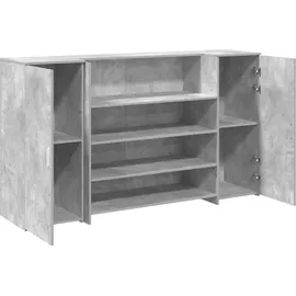 vidaXL Empfangstheke Betongrau 180x50x103,5 cm Holzwerkstoff