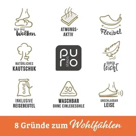 purosteps footwear Fieltro Herren Braun/Orange 45