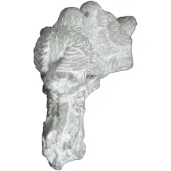 Vögel auf Baumstamm Deko aus Zement Grau H 10 cm