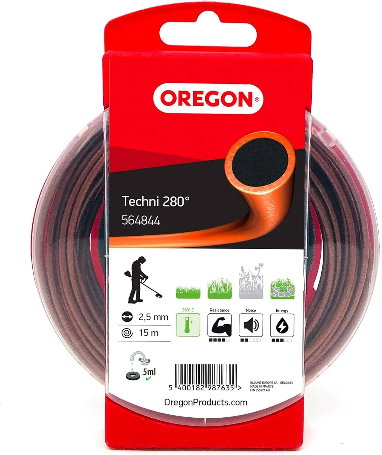 HeatMax (Techni 280°) Mähfaden / Trimmerfaden - Leistung und Hitzebeständigkeit - 3,0mm / 15m