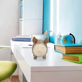 Relaxdays Sparschwein Baumrinde 13 x 9 x 16,5 cm