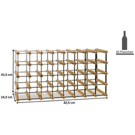 Proregal Weinregal 42,5 x 82,5 x 24,5 cm Natur