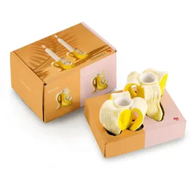 donkey Kerzenständer Banana Romance Keramik Gelb/Weiß