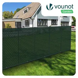 VOUNOT Zaunblende 1 x 10 m Grün Polyethylen