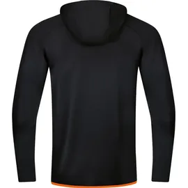 Jako Kinder Kapuzenjacke Challenge, Schwarz/Neonorange, 128