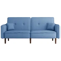 Schlafsofa Amrei Blau Funktionscouch Gästebett HTI-Living