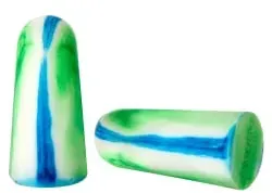 EarProtect Gehörschutzstöpsel, PU Schaumstoff EP1227BWG , 1 Box = 200 Paar, Farbe: blau/weiß/grün