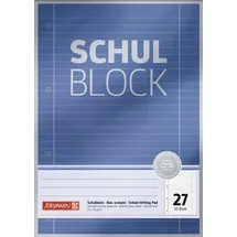 Brunnen 10X BRUNNEN Schulblock A4 Lin27 50Bl Premium