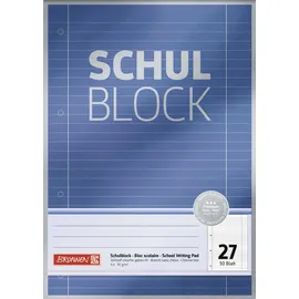 Brunnen 10X BRUNNEN Schulblock A4 Lin27 50Bl Premium