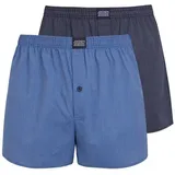 Jockey Everyday Striped Boxershorts Blau/Grau M 2er Pack