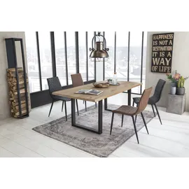 SIT Möbel TABLES & CO Esszimmertisch Metall/Wildeiche geölt - Antikschwarz