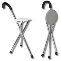 Rehaforum Gehstock mit Sitzfläche Aluminium klappbar bis 136 kg