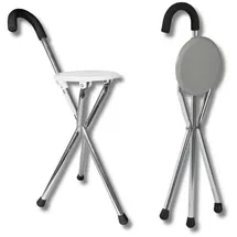 Rehaforum Gehstock mit Sitzfläche Aluminium klappbar bis 136 kg