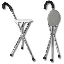 Rehaforum Gehstock mit Sitzfläche Aluminium klappbar bis 136 kg