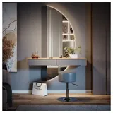 Vicco Schminktisch Melisa 120 cm mit Beleuchtung und Hocker