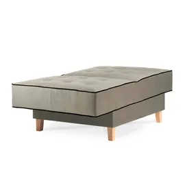 Konsimo Schlafsessel Dozer Velours 80 x 94 x 93 cm Beige mit Schlaffunktion