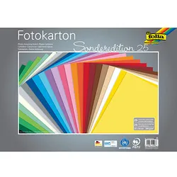 folia Fotokarton farbsortiert 300 g/qm 25 Bogen