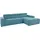 DOMO collection Ecksofa »Brandon große Ausführung B/T/H: 289/177/80 cm, auch in Leder und Cord«, mit Kopfteilverstellung, wahlweise Sitztiefenverstellung, L-Form, blau