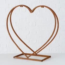 ETC Shop Kaminholzregal 2er Set Eisen Edelrost 75 cm Braun