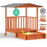 Spielwerk® Sandkasten Merle UV-Schutz 50+ überdachte Spielveranda