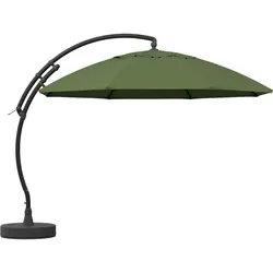 SUN GARDEN Ampelschirm Easy Sun TOP MODE Ø 375 cm anthrazit / grün