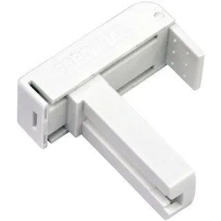 GARDINIA Universalklemmwinkel weiß, Kunststoff, 2 Stück Klemmträger -
