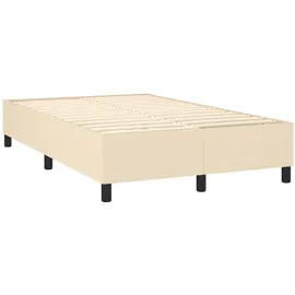 vidaXL Boxspringbett mit Matratze Creme 140x190 cm Stoff1394166