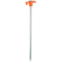 Relaxdays Felsbodenhering 10er Set, Erdanker für harte Böden, 25 cm, Bodenanker, Zeltzubehör, Stahl verzinkt, orange