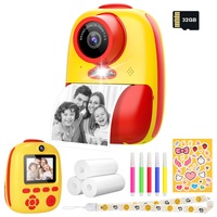 Sofortbildkamera für Kinder Kinderkamera DigitalKamera Instantkamera 32GB 1080P