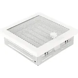 Kaminrost 16x16 cm, PREMIUM weiß mit Blende - Weiß
