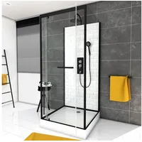 Marwell Komplettdusche White Stone, BxT: 80x80 cm, Einscheibensicherheitsglas, inkl. Armaturen weiß