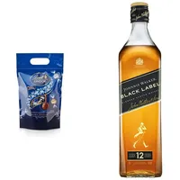 Lindt LINDOR Schokoladen Kugeln Dunkle Mischung, 1 Kg Beutel + Johnnie Walker Black 0.7 Liter