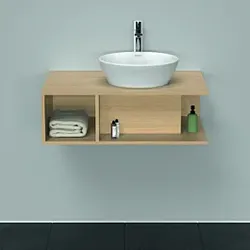 Duravit D-Neo Waschtisch-Unterschrank DE495803030 80 x 55 cm, Eiche Natur, 1 Fach, 1 Konsolenplatte, wandhängend