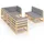 vidaXL 7-tlg. Garten-Lounge-Set mit Kissen grau