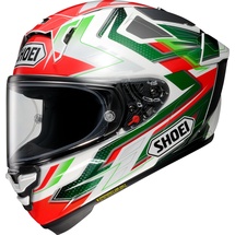 Shoei X-SPR Pro Escalate, Integralhelm - Weiß/Rot/Grün/Grau - XS