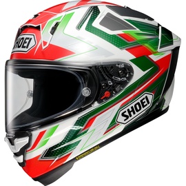 Shoei X-SPR Pro Escalate, Integralhelm - Weiß/Rot/Grün/Grau - XS
