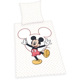 Herding Mickey Mouse, Kopfkissenbezug 80 x 80 cm, Bettbezug 135 x 200 cm, Mit leichtläufigem Reißverschluss, Baumwolle