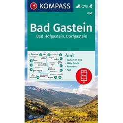 Kompass Wanderkarte 040 Bad Gastein, Bad Hofgastein, Dorfgastein 1:35.000, Karte (im Sinne von Landkarte)