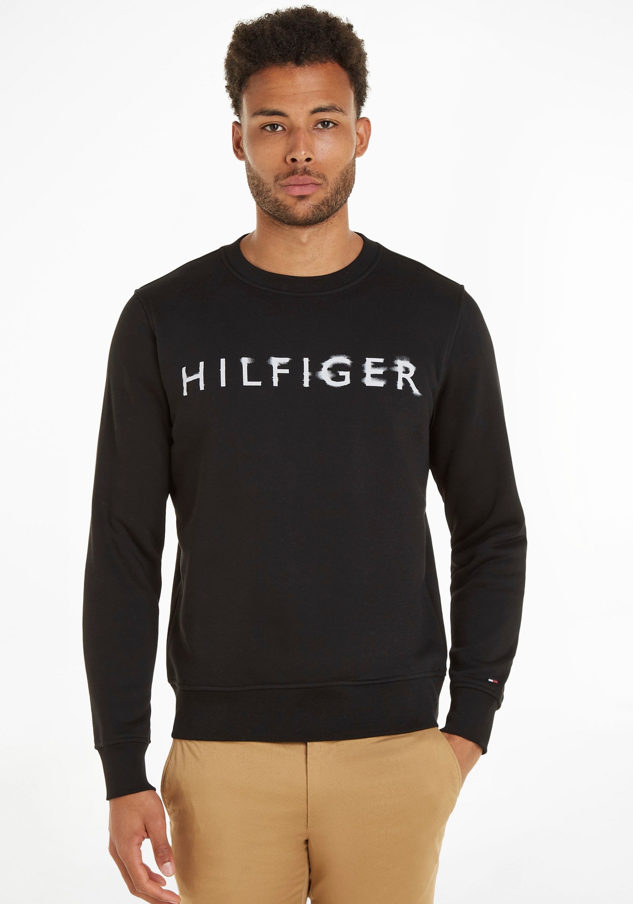 Tommy Hilfiger Sweatshirt »HILFIGER INK CREWNECK« TOMMY HILFIGER Black L
