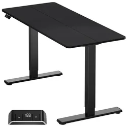 ONKRON Schreibtisch 140x60 cm, elektrisch höhenverstellbar, bis 60 kg, 25 mm/s Hubgeschwindigkeit, WDT221E-B Schwarz