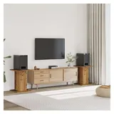 vidaXL Lautsprecherständer 2 Stk. Altholz-Optik 30x30x60 cm