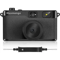 Maxmango D53 Retro Digitalkamera ohne Bildschirm, Einwegkamera-Ersatz, Downloadbare DIY-Filter, Fotos Sofort aufs Handy per USB-C, inkl. 8GB SD-Karte, Wiederaufladbar (Schwarz)
