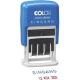 COLOP Datumstempel mit Text "Eingang" Mini-Dater S 160/L selbstfärbend blau rot