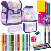 Belmil Schulranzen Set Classy Rainbow Unicorn Magic Castle 14-teilig