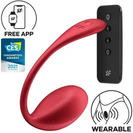 Satisfyer Shiny Petal Vibrationsei Red 11 cm